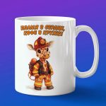 Кружка жираф пожарный