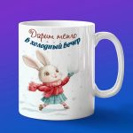 Кружка зайчик в снегу