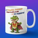 Кружка Крокодил супермен