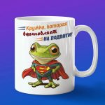 Кружка лягушка супермен