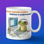 Кружка лягушка программист