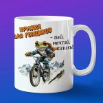 Кружка лягушка на велосипеде