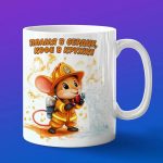 Кружка Мышка пожарный