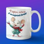 Кружка Мышка в снегу