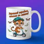 Кружка Тигр на скутере