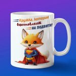 Кружка лиса супермен