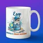 Кружка подарок Егор школьник