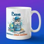 Кружка подарок Ваня школьник
