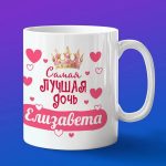 Кружка подарок дочери Елизавета