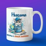 Кружка подарок Никита школьник