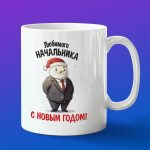 Кружка начальник с новым годом