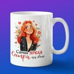 Кружка подарок яркая сестра