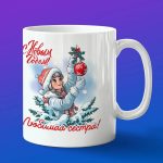 Кружка с новым годом сестра