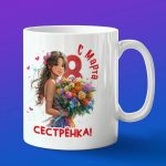 Кружка сестре аниме на 8 марта