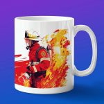 Кружка подарок пожарный с 23 февраля