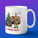 Кружка подарок пожарный с новым годом