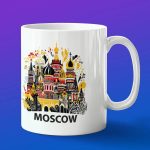 Кружка подарок Москва роспись