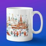 Кружка подарок Москва зимние забавы