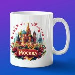 Кружка подарок Москва весенняя