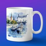 Кружка подарок Москва Река