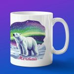 Кружка с белым медведем арктика