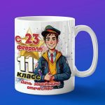 Кружка 23 февраля мальчику 11 класс