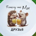 Тарелка Подарок друзья