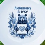 Тарелка для любимого внука