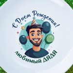 Тарелка дядя с днем рождения