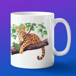 Кружка 'Кот на ветке': уют и стиль