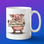 Кружка Денег нет - держи свинью!
