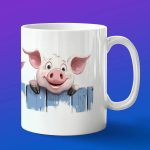 Кружка Три поросёнка на заборе