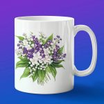 Цветочная элегантность: кружка с узором