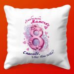 Подушка 'Мамины Объятия' к 8 Марта с Любовью, 35х35 см