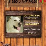 Табличка злая собака азиатская овчарка