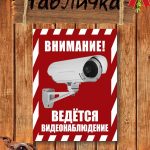 Садовые таблички видеонаблюдение
