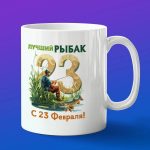Кружка подарок с 23 февраля Рыбак