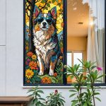 Москитка в витражном стиле собака