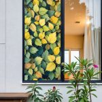 Сетка на окно листочки