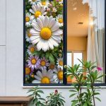 Сетка на окно 3D рисунок ромашки