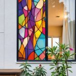 Москитка в витражном стиле