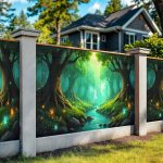 Фотосетка для беседки тропа