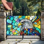 Фотофасад для забора с орлом