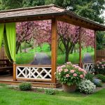 Для забора фотосетка "сад в цвету"