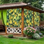 Фото забор рисунком "листья"