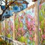 Забор декоративный фотосетка "весенний"