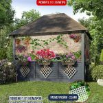 Фотофасад для забора античная стена