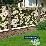 Декоративная фотосетка цветы Ромашки глазки