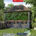 Фотозабор для забора с плющем