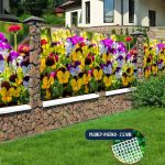 Фотосетка для забора цветы Анютины глазки